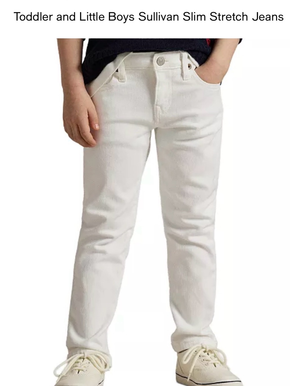 Polo by Ralph Lauren White Slim Stretch Jeans for Kids